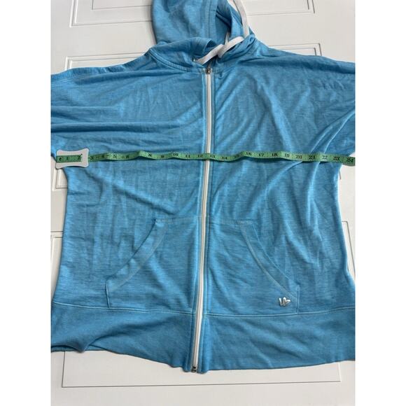 Lane Bryant Active Women’s Size 14/16 Zip Up Hooded Sweatshirt Hoodie Teal Blue - Picture 5 of 8